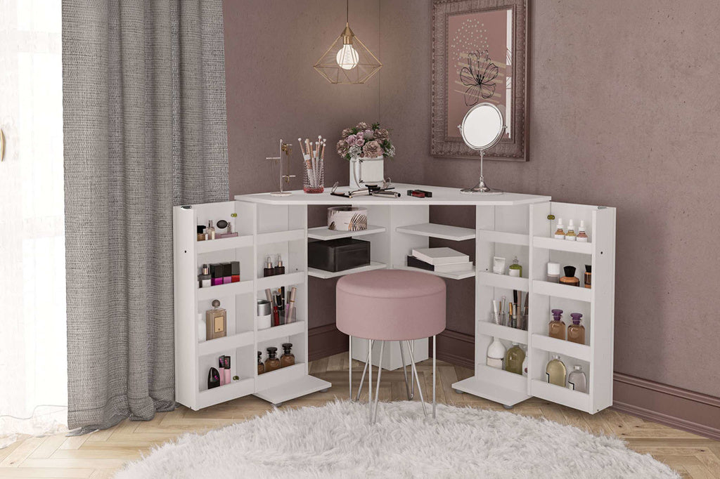 Birlea Olivia Corner Dressing Table Open