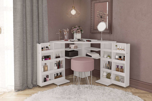 Birlea Olivia Corner Dressing Table Open