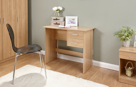 GFW Panama 2 Drawer Desk - Oak