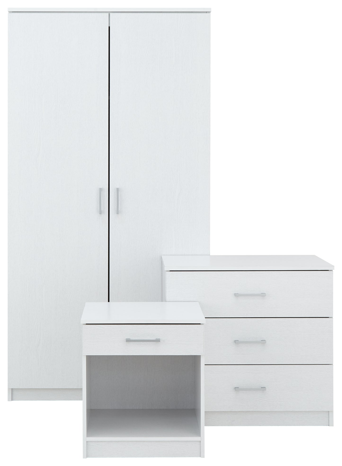 GFW Panama Three Piece Bedroom Furniture Set - White 4