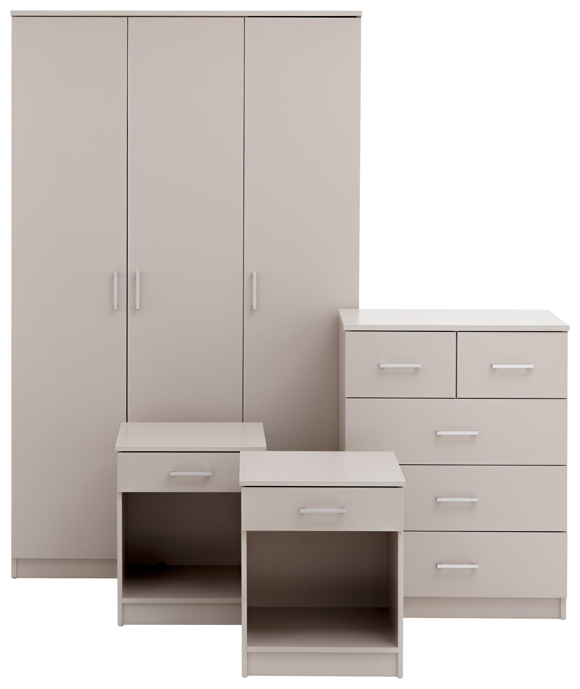 GFW Panama Four Piece Bedroom Furniture Set - Grey 3