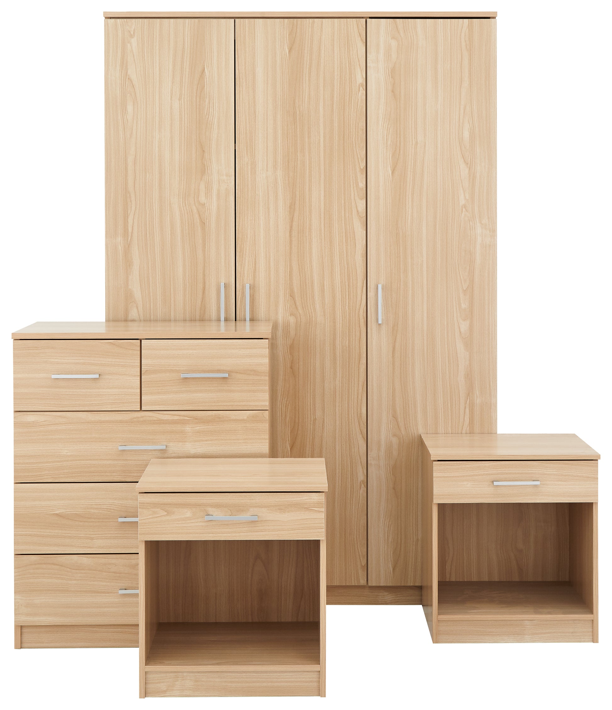 GFW Panama Four Piece Bedroom Furniture Set - Oak 2