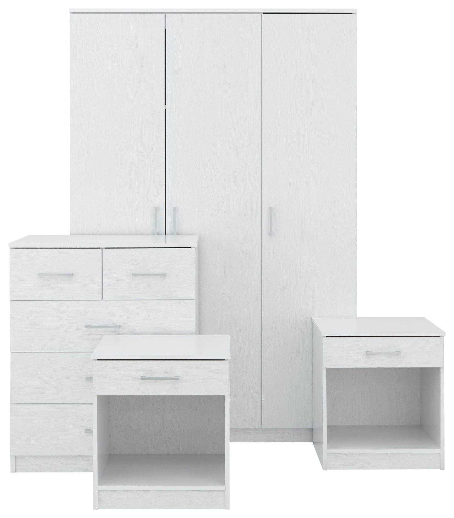 GFW Panama Four Piece Bedroom Furniture Set - White 2