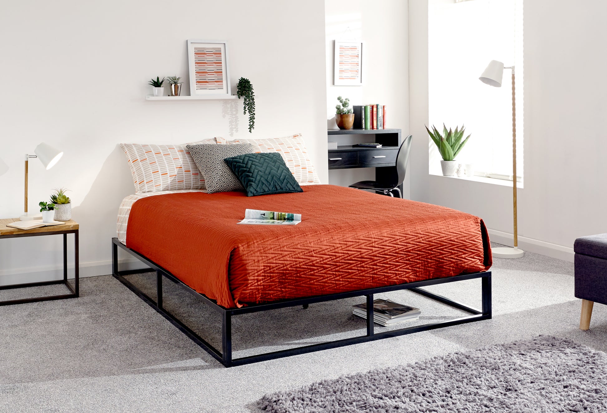 GFW Platform Metal Bed Frame - Double