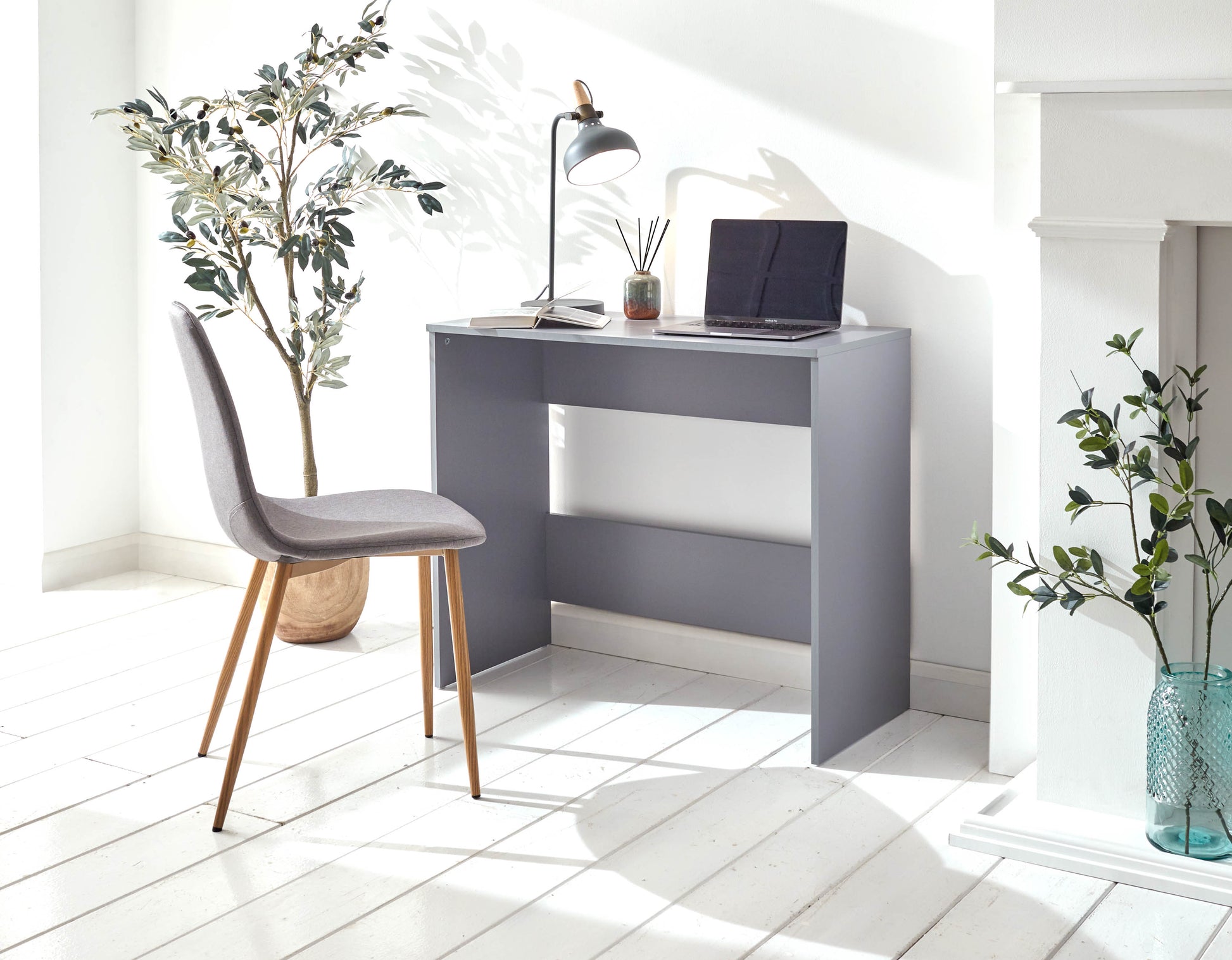 GFW Piro Home Office Desk - Grey