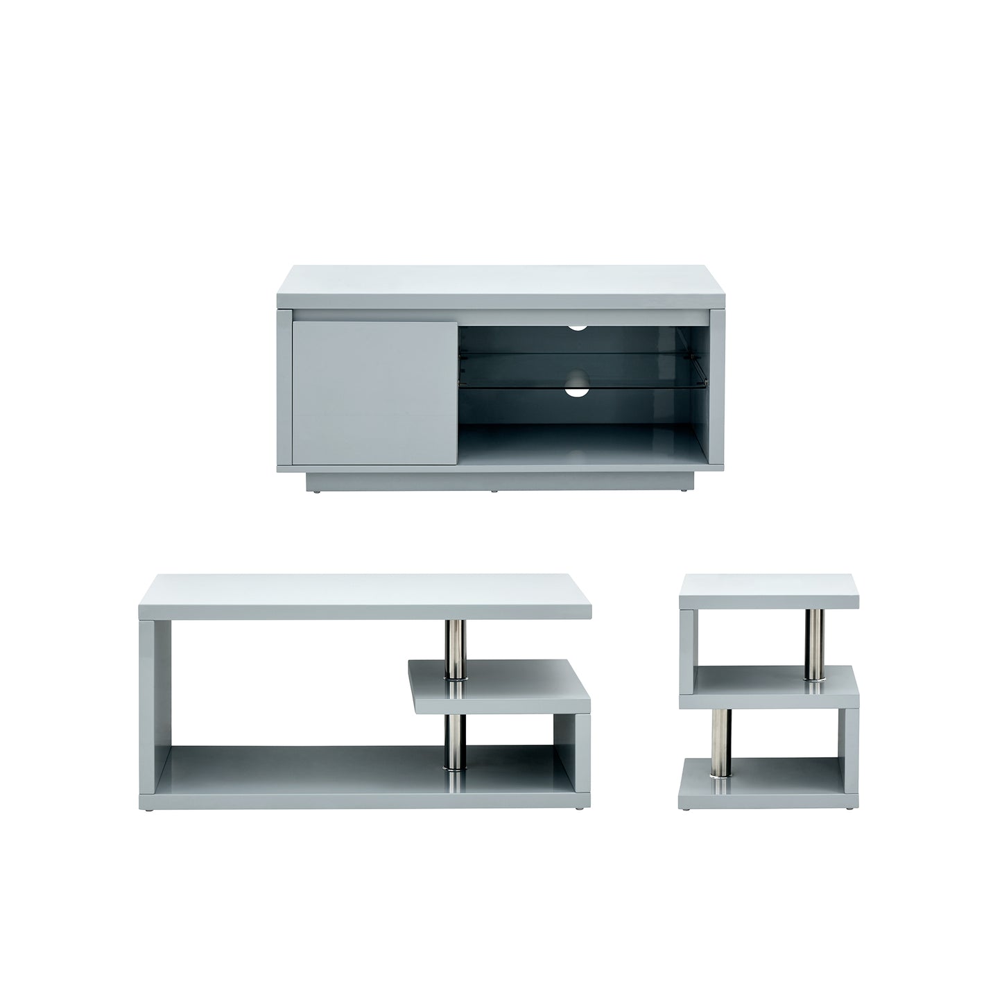 GFW Polar 3 Piece Furniture Set - Grey