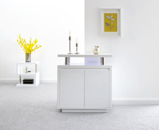 GFW Polar High Gloss Led Sideboard - White