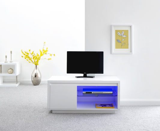 GFW Polar High Gloss Led TV Unit - White