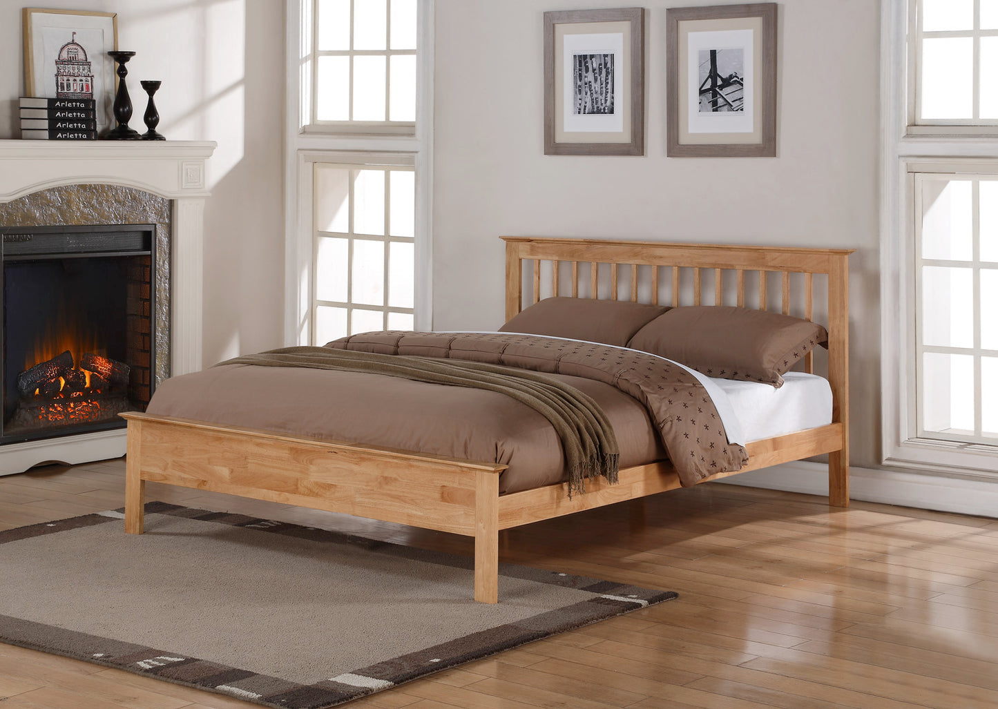 Portland Wooden Bed Frame - Oak