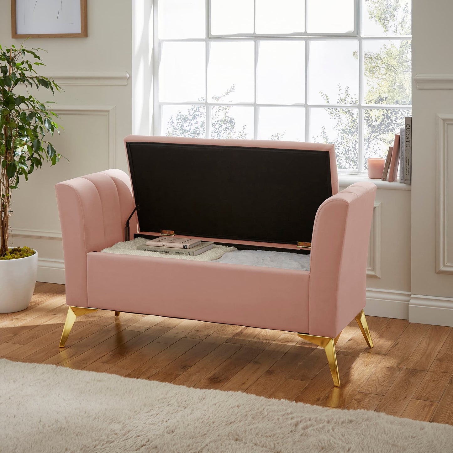 GFW Pettine Blanket Box - Blush Pink 2