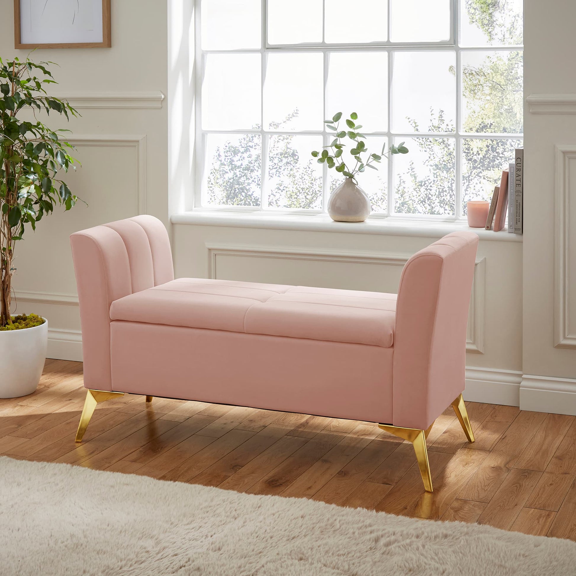 GFW Pettine Blanket Box - Blush Pink