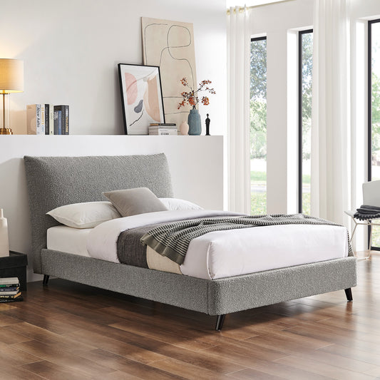 Limelight Pillow Dove Grey Boucle Fabric Bed Frame 