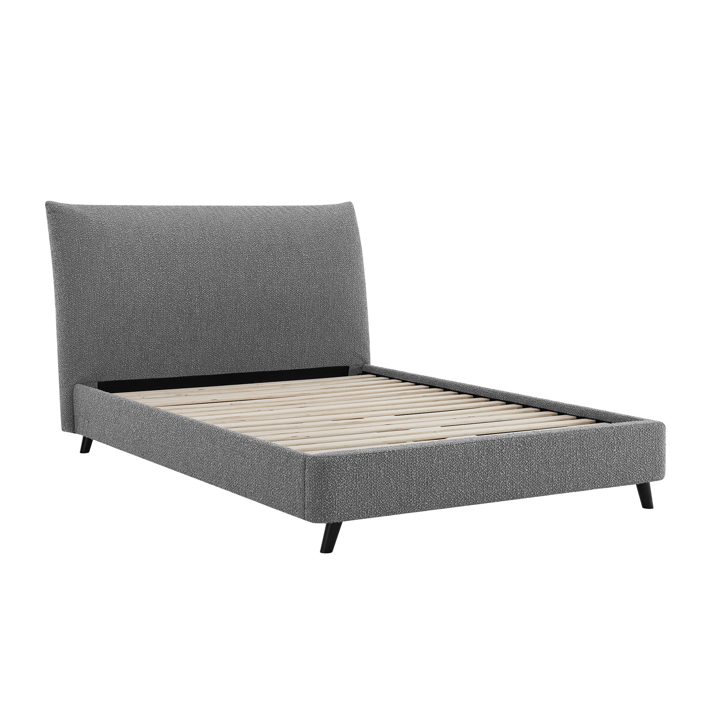 Limelight Pillow Dove Grey Boucle Fabric Bed Frame - Without Mattress