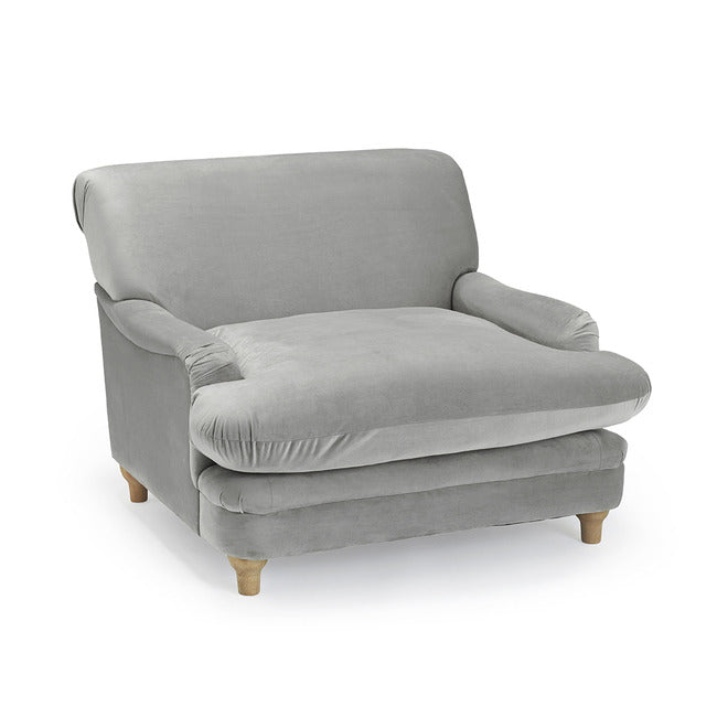 Luminosa Living Perry Soft Velvet Luxury Chair - Grey 2