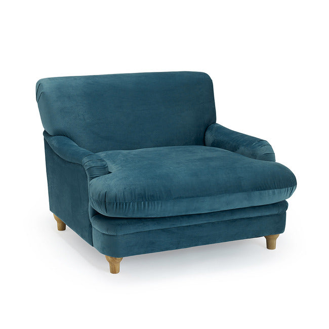 Luminosa Living Perry Soft Velvet Luxury Chair - Blue 2