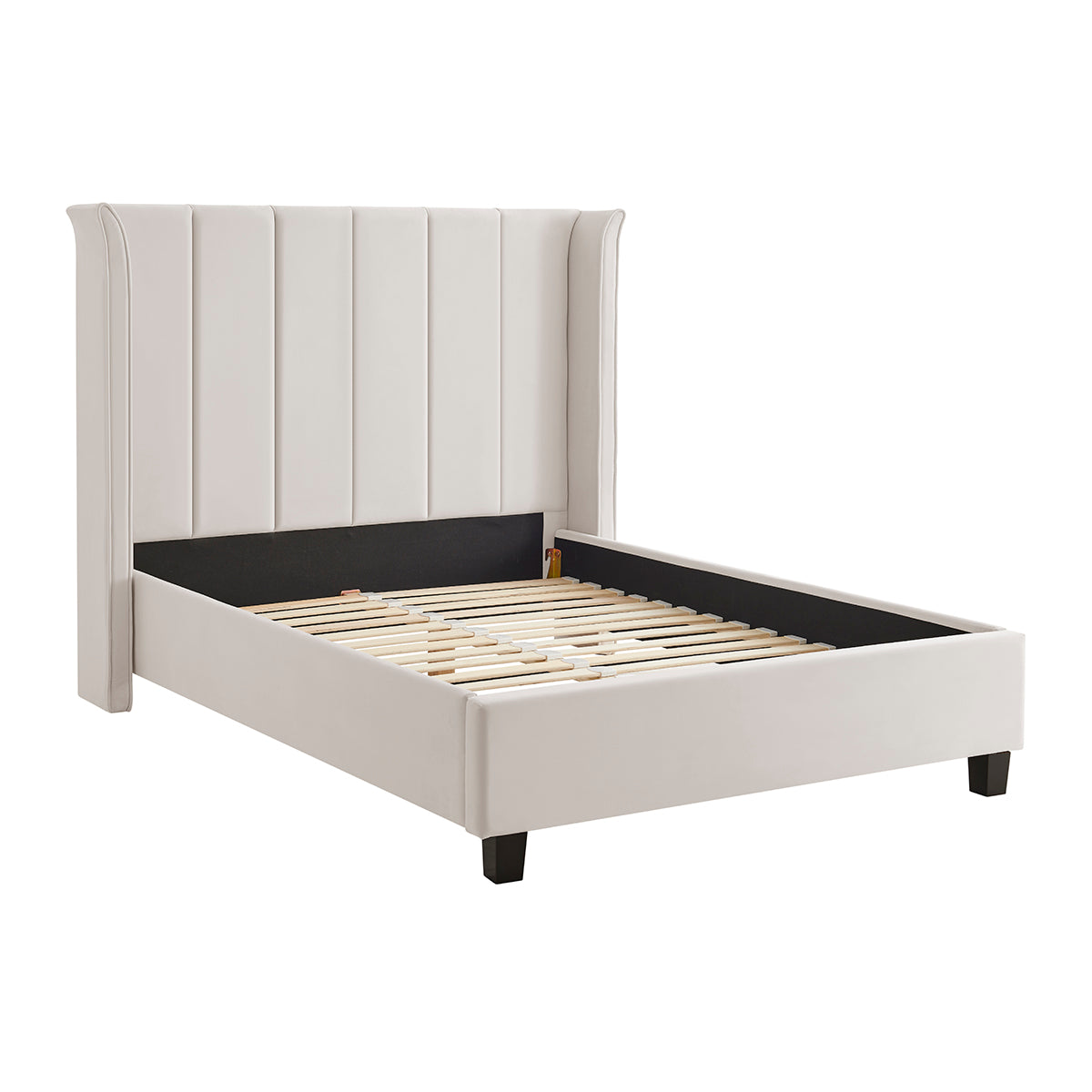 Limelight Polaris Natural Velvet Bed Frame Without mattress