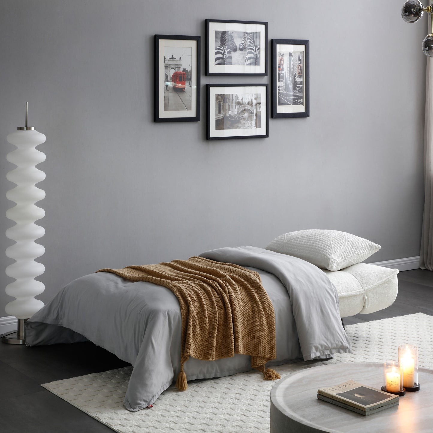 Limelight Remi Cream Fabric Sofa Bed 2