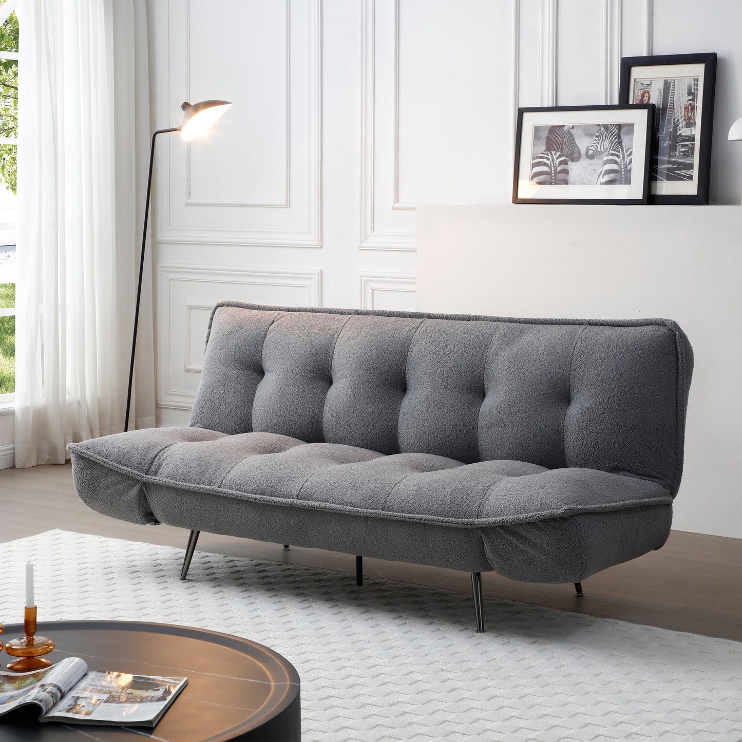 Limelight Remi Grey Fabric Sofa Bed 2