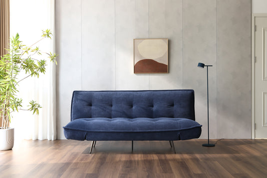 Limelight Remi Navy Blue Fabric Sofa Bed