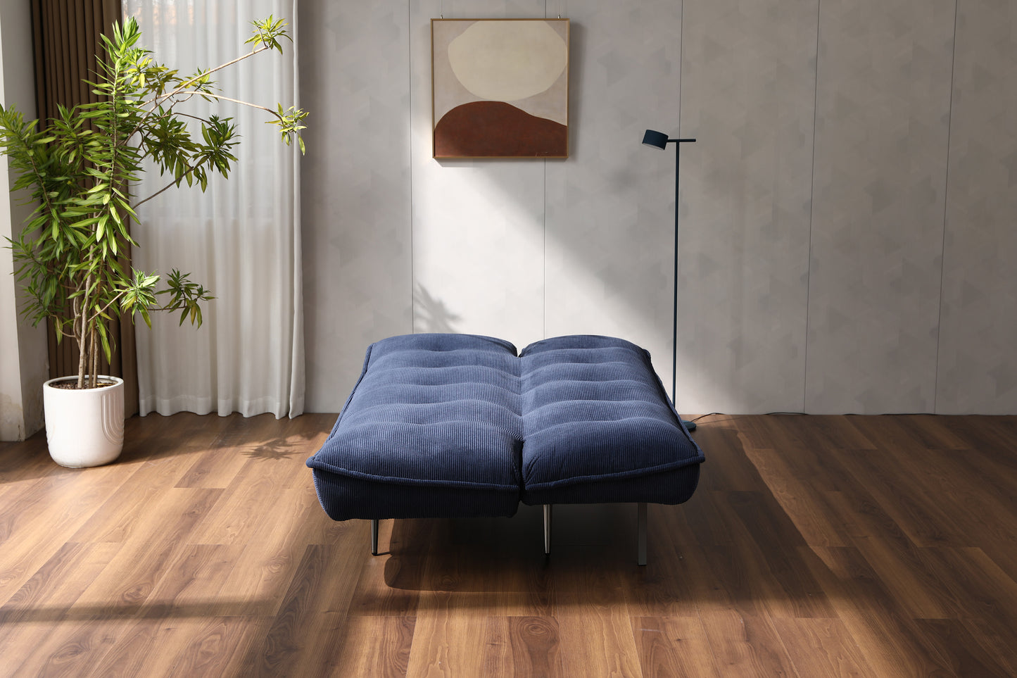 Limelight Remi Navy Blue Fabric Sofa Bed 2