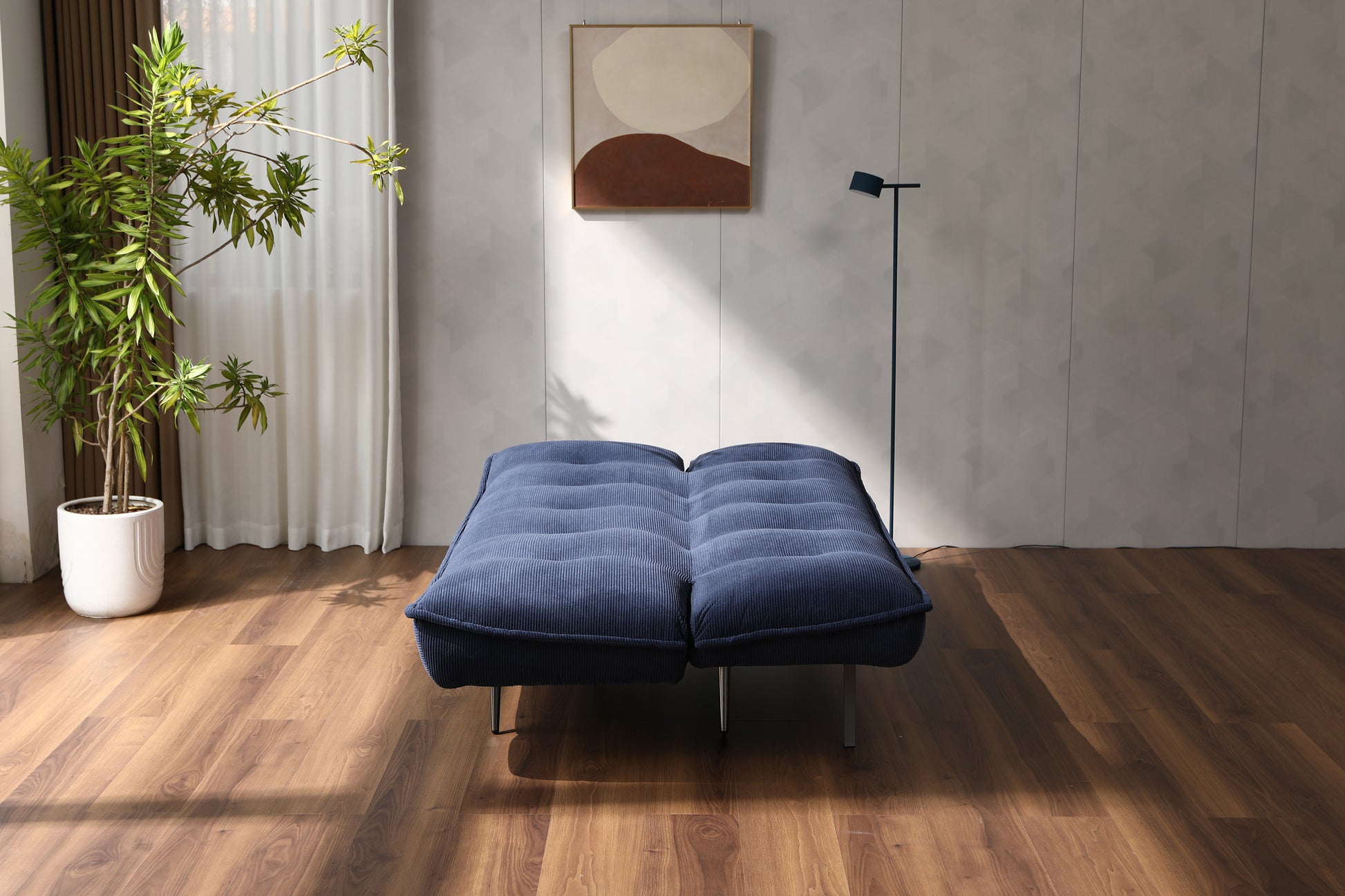 Limelight Remi Navy Blue Fabric Sofa Bed 2