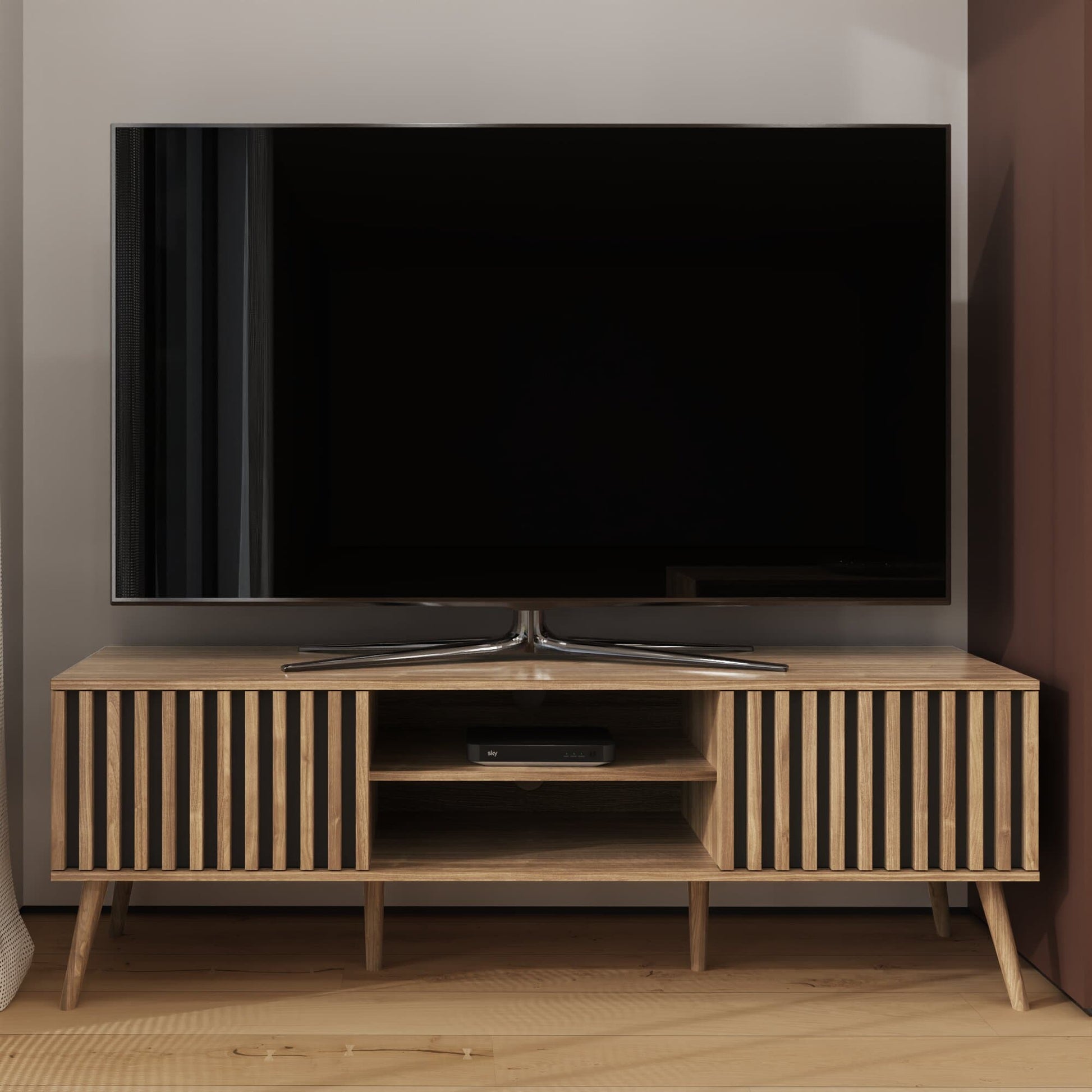 GFW Rowan TV Unit  - Oak