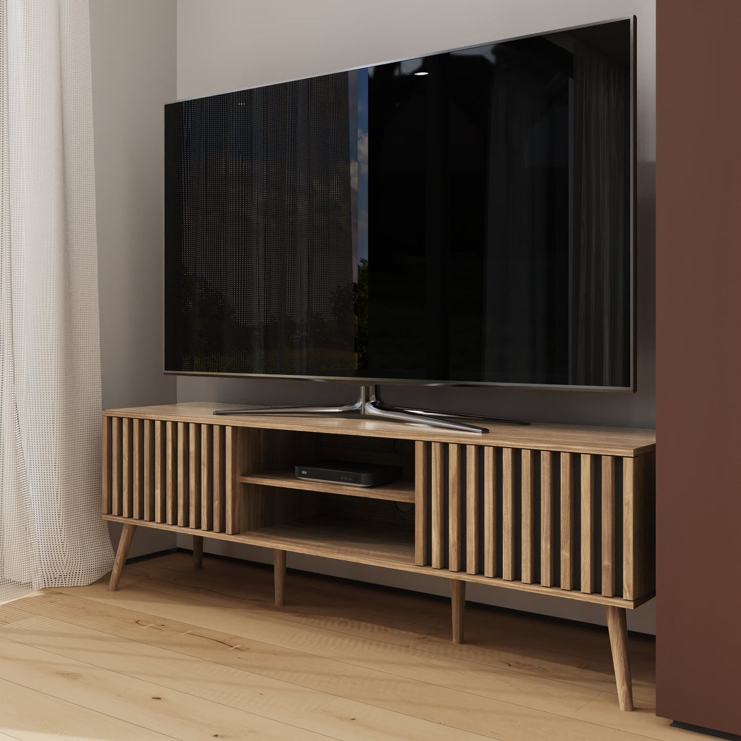 GFW Rowan TV Unit  - Oak 2