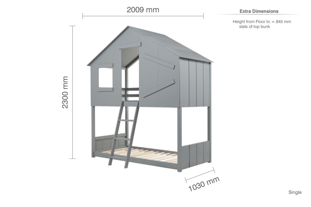 Birlea Safari Bunk Bed - Grey 4