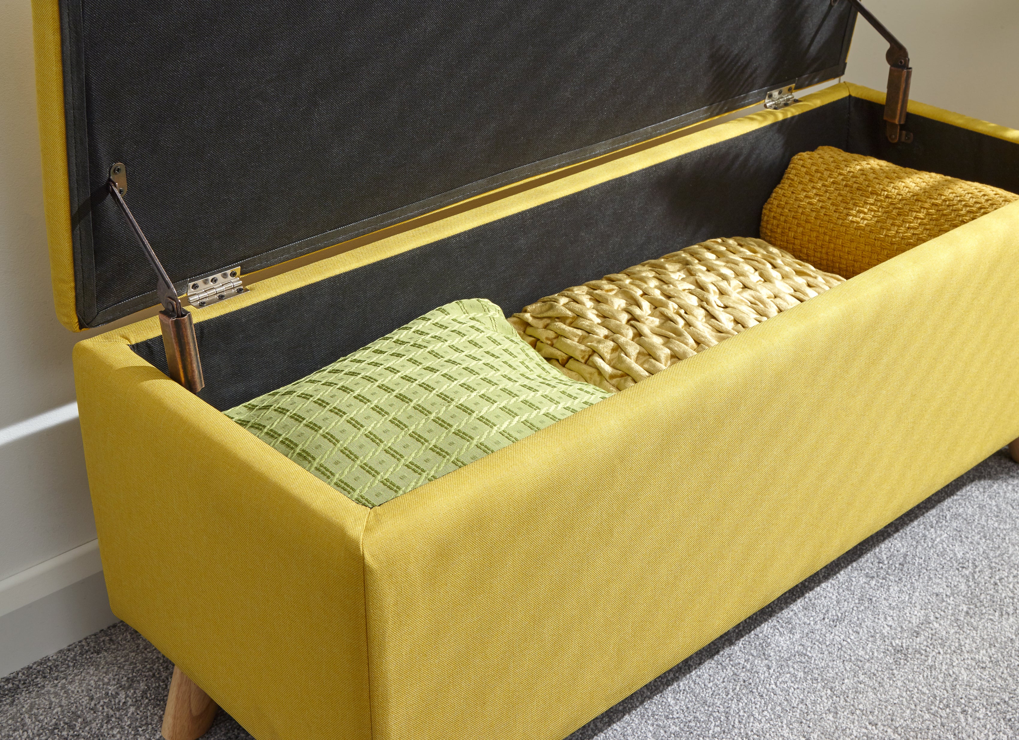 GFW Secreto Blanket Box Mustard Bed Factory Direct