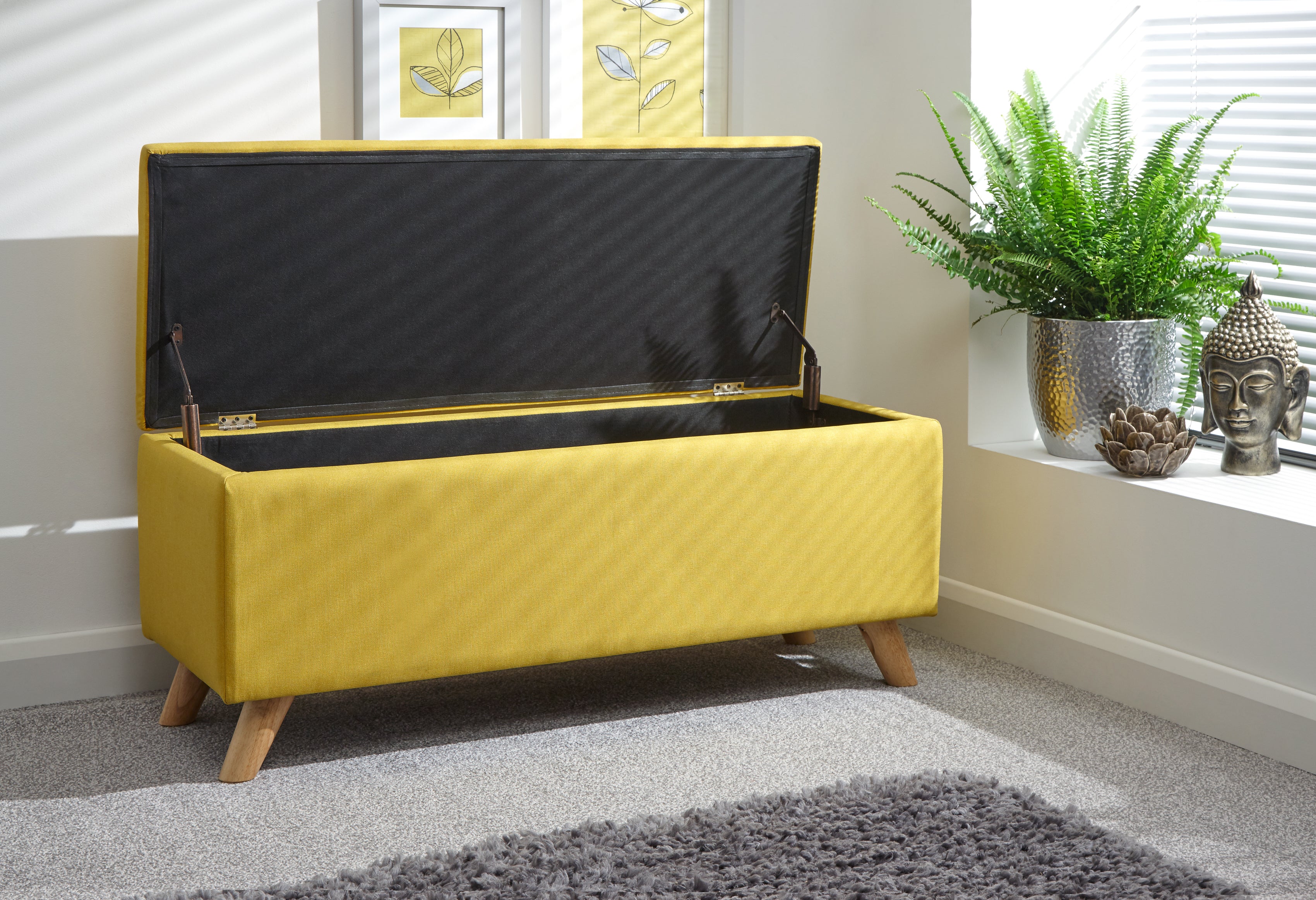 GFW Secreto Blanket Box Mustard Bed Factory Direct