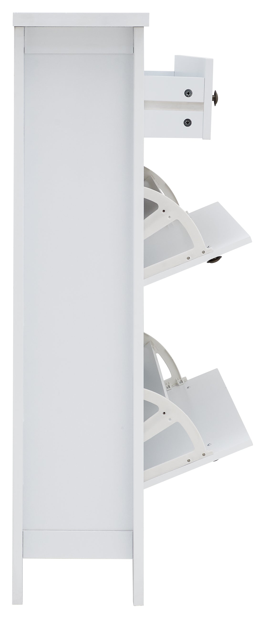 GFW Deluxe Two Tier Shoe Cabinet - White 4