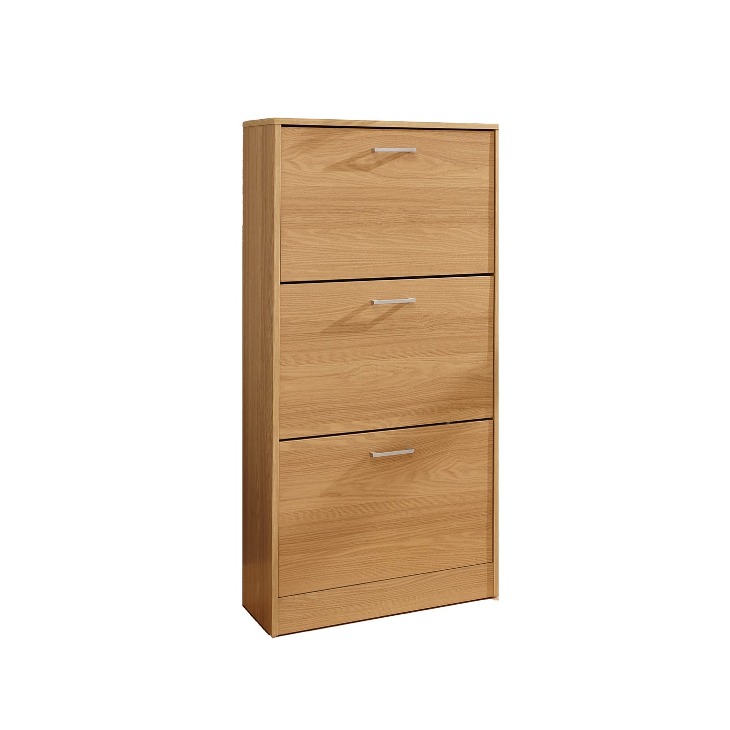 GFW Stirling Three Tier Shoe Cabinet - Oak 3