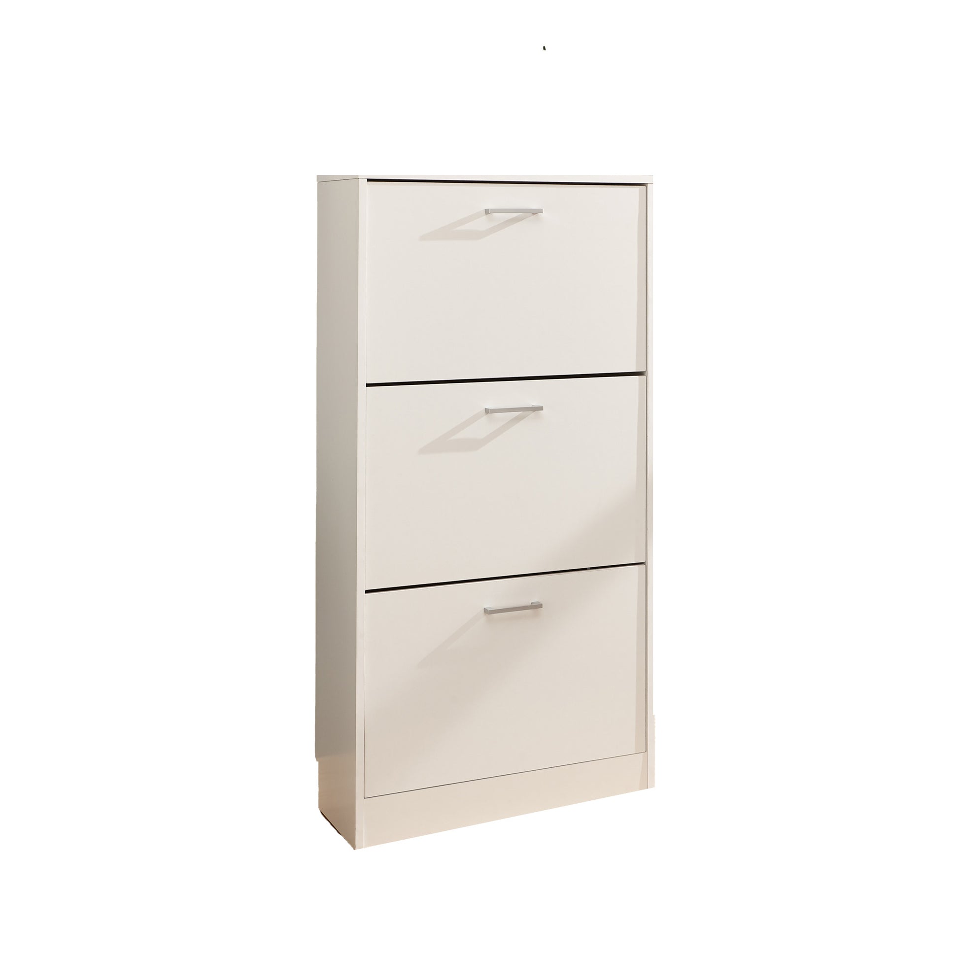 GFW Stirling Three Tier Shoe Cabinet - White 3