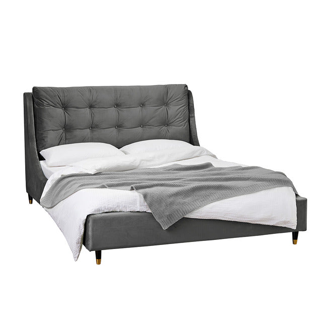 Luminosa Living Savannah Grey Fabric Bed Frame - Kingsize 2