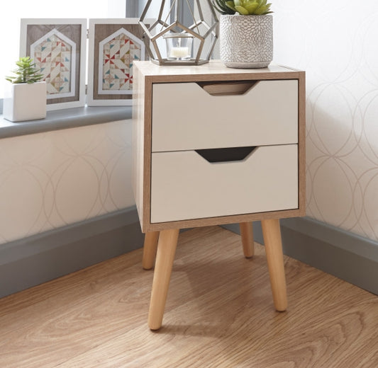 GFW Stockholm 2 Drawer Nightstand
