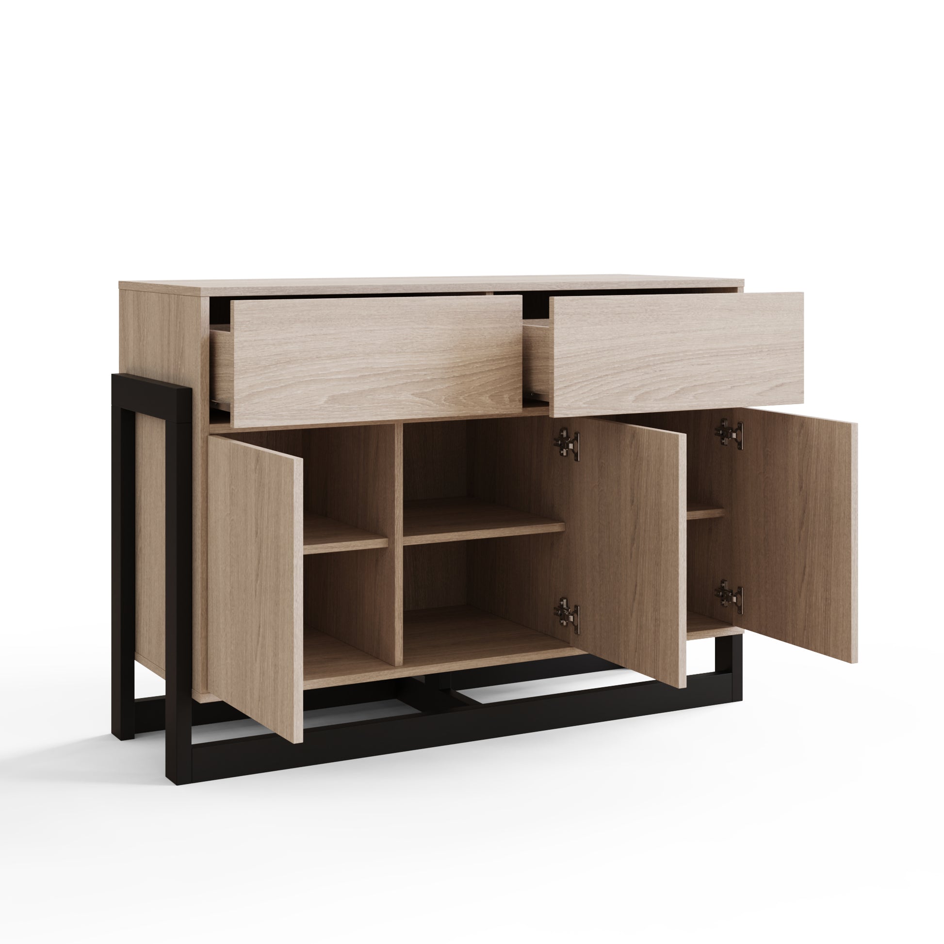 GFW Taite 3 Door 2 Drawer Sideboard - Oak 2