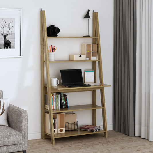 Luminosa Living Tiffin Shelving Unit With Desk - Oak