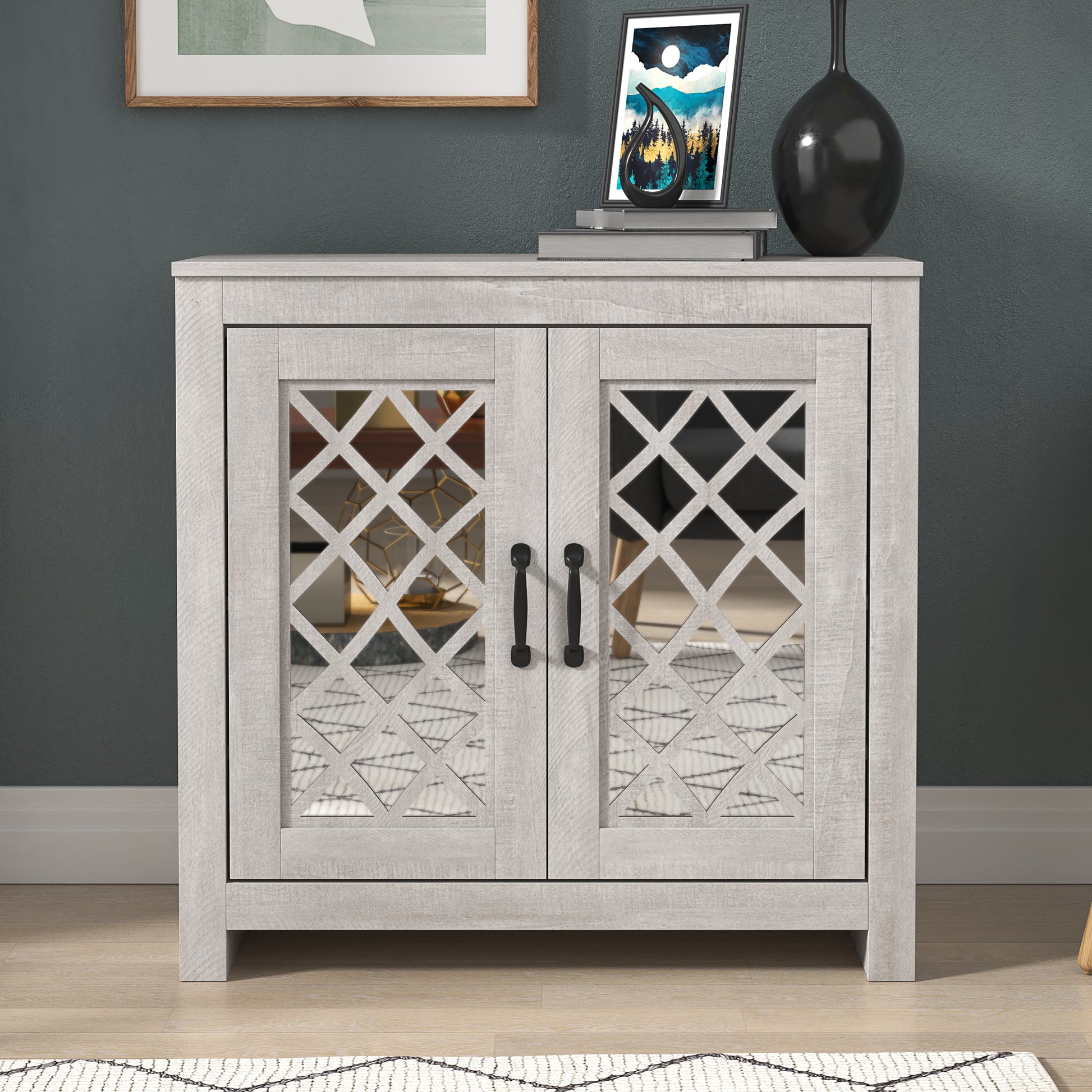 GFW Tiverton Shoe Cabinet - Dusty Grey Oak 2