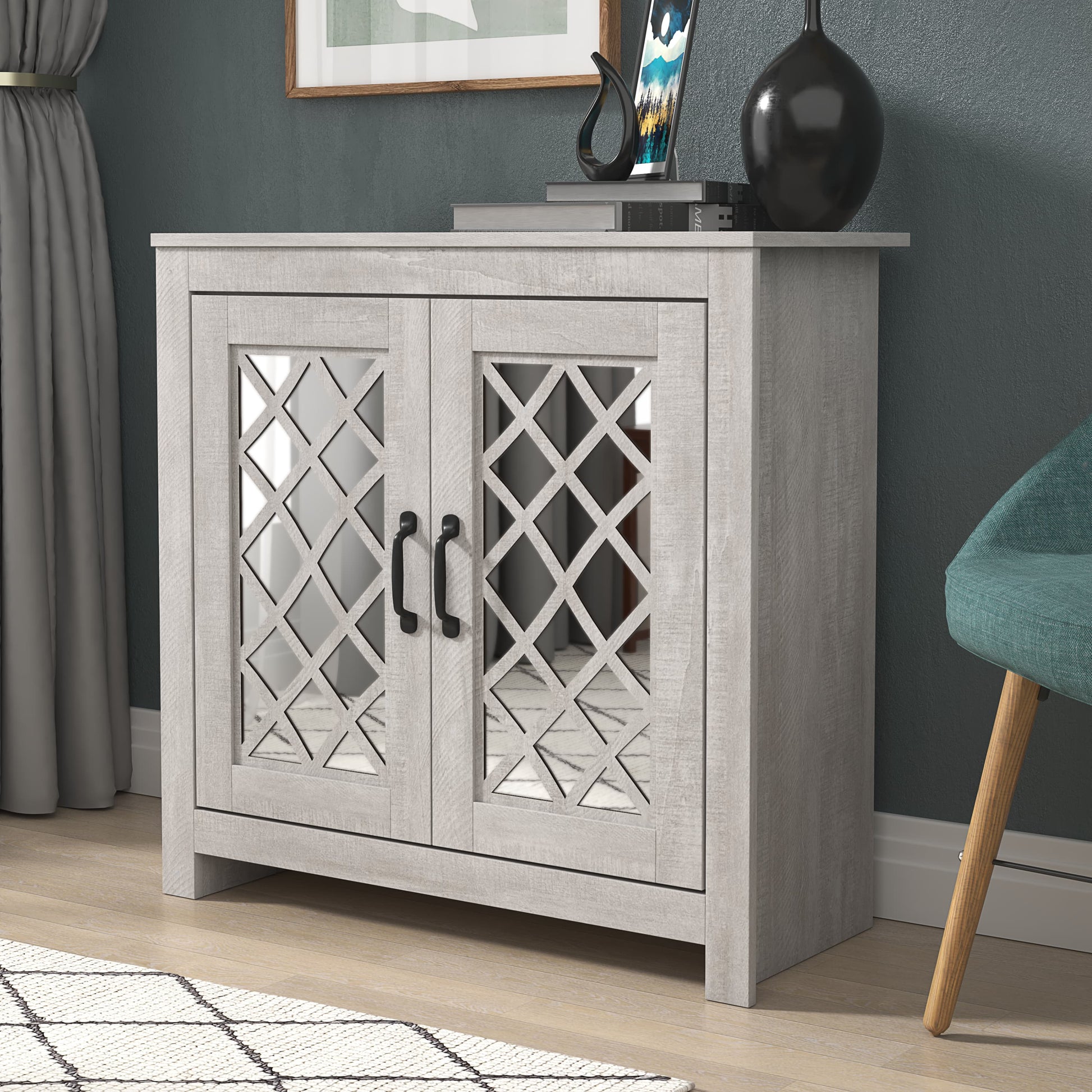 GFW Tiverton Shoe Cabinet - Dusty Grey Oak 