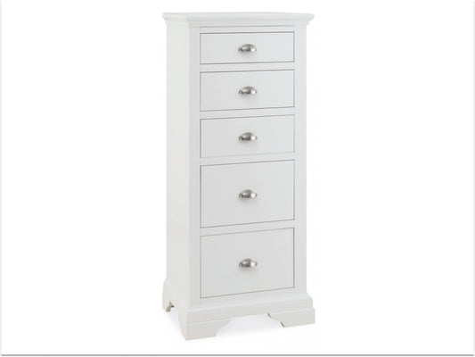 Bentley Hampstead 5 Drawer Chest - White