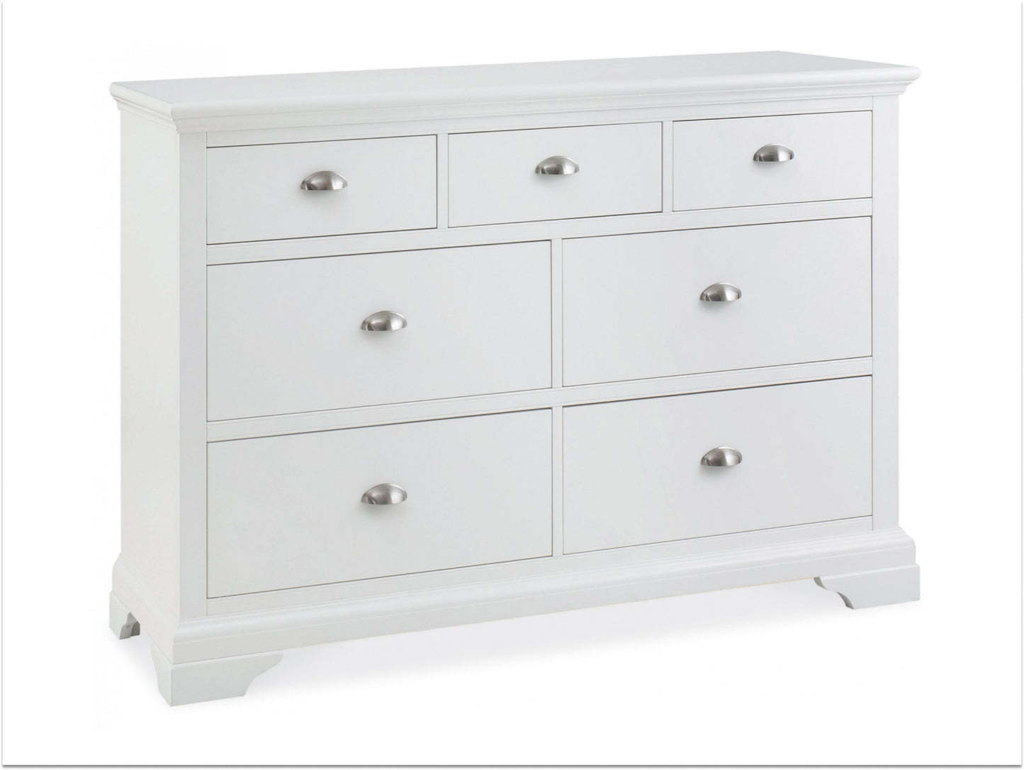 Bentley Hampstead 3+4 Drawer Chest - White 