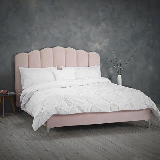 Luminosa Living Weston Fabric Bed Frame - Pink double