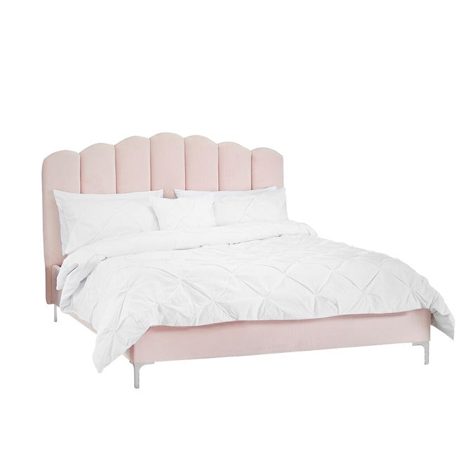 Luminosa Living Weston Fabric Bed Frame - Pink double 2