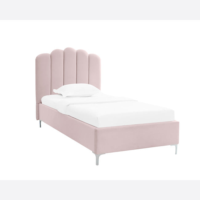 Luminosa Living Weston Fabric Bed Frame - Pink single 2