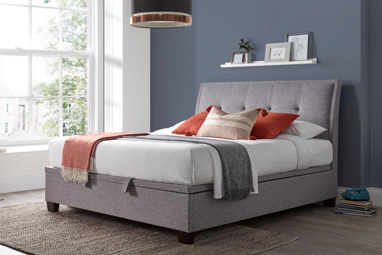 Kaydian Accent Ottoman Bed - Marbella Grey