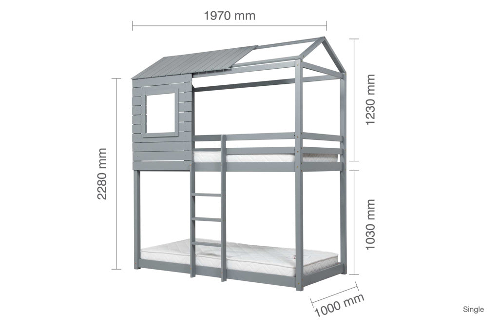 Birlea Adventure Bunk Bed - Grey 4