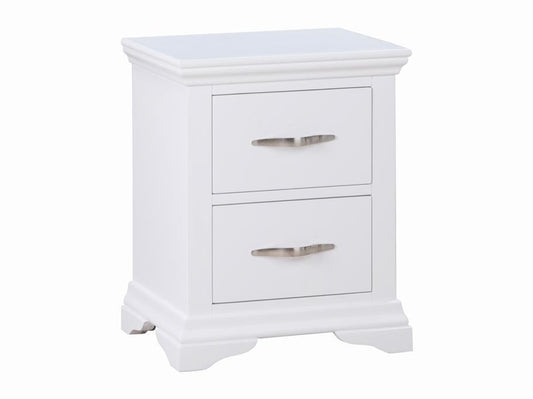 Alaska Wooden Bedside Table - White