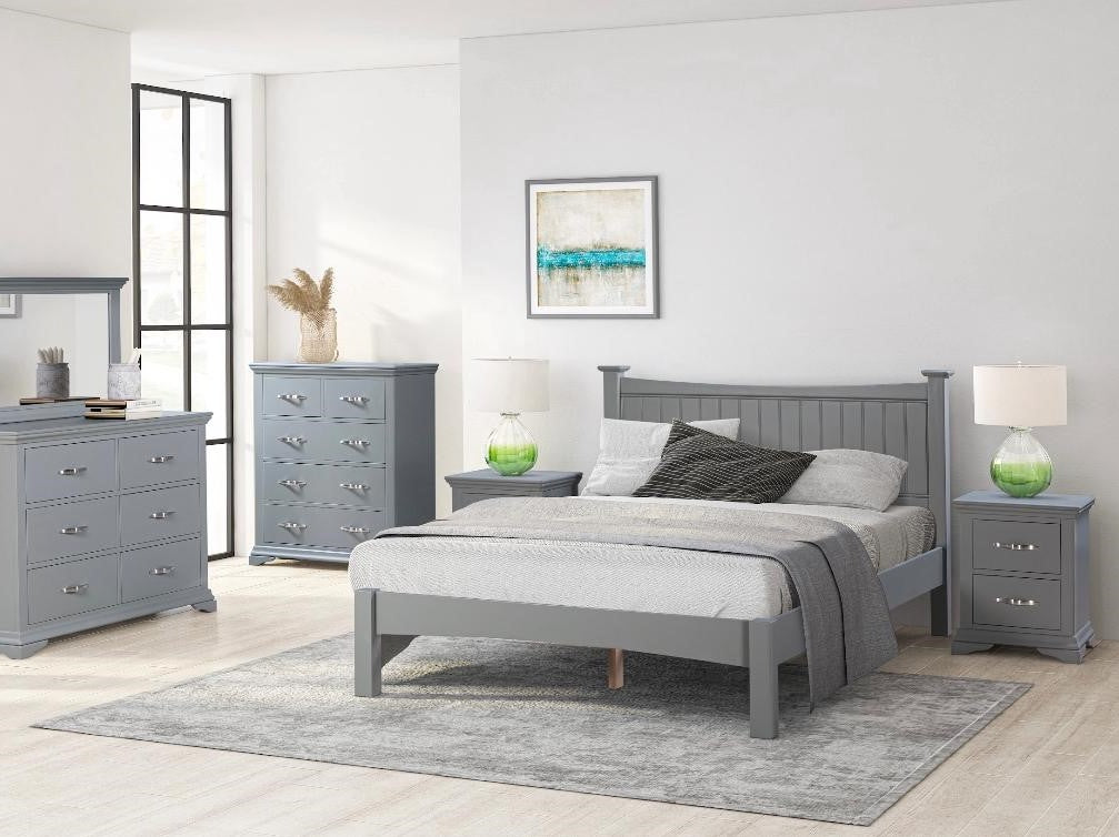 Alaska Wooden Bed Frame - Grey