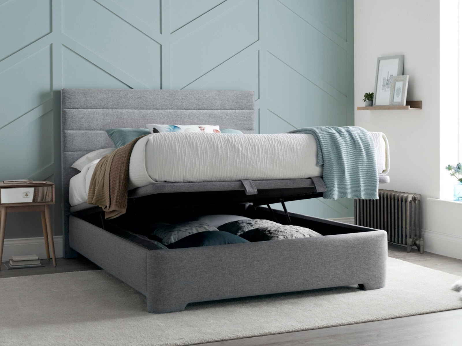 Kaydian Appleby Ottoman Bed - Marbella Grey 2