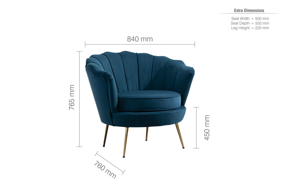 Birlea Ariel Chair - Blue 4